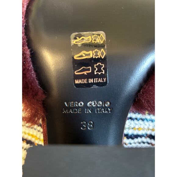 Kenneth Cole Melanie High Heel Sandals Sz 8 Brown Fluffy Open Toe Made in Italy - Picture 8 of 8